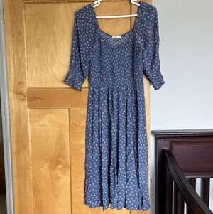 Neuflora Everett Dress Blue Floral Midi Size Medium